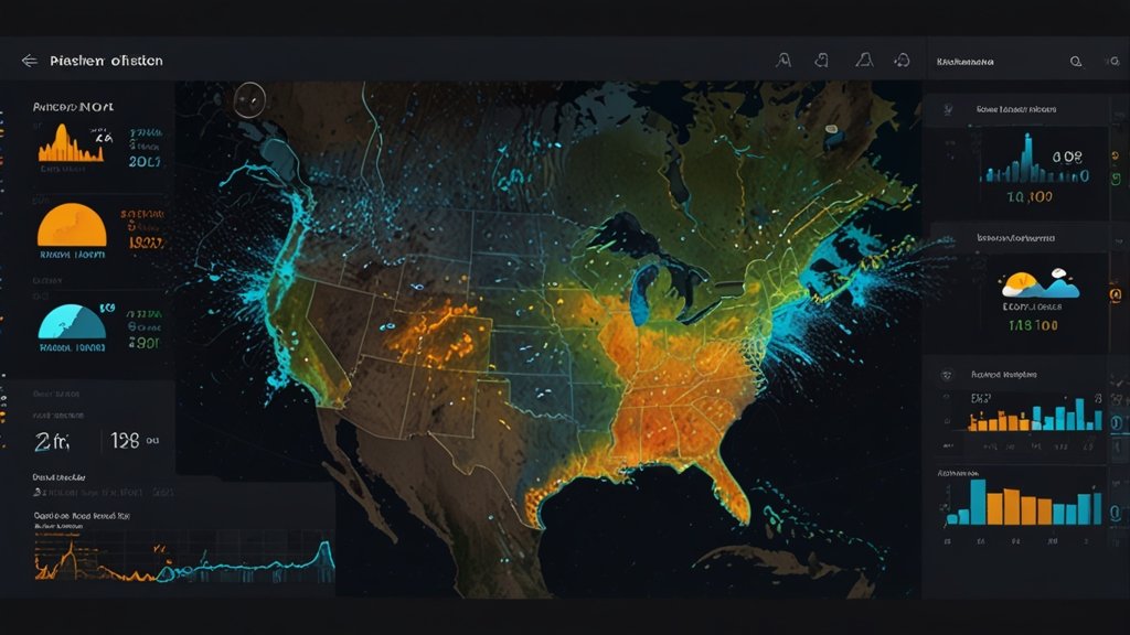 An interactive dashboard showcasing AI-powered spatial-temporal big data processing with weather and climate predictions.